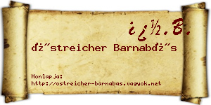 Östreicher Barnabás névjegykártya
